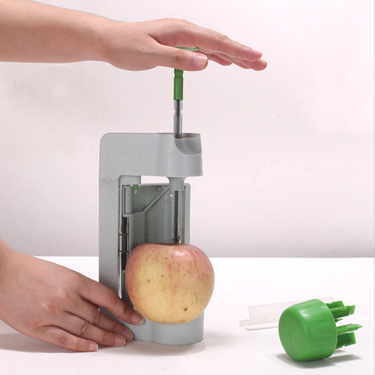 Hand rotating fruit and vegetable slicer