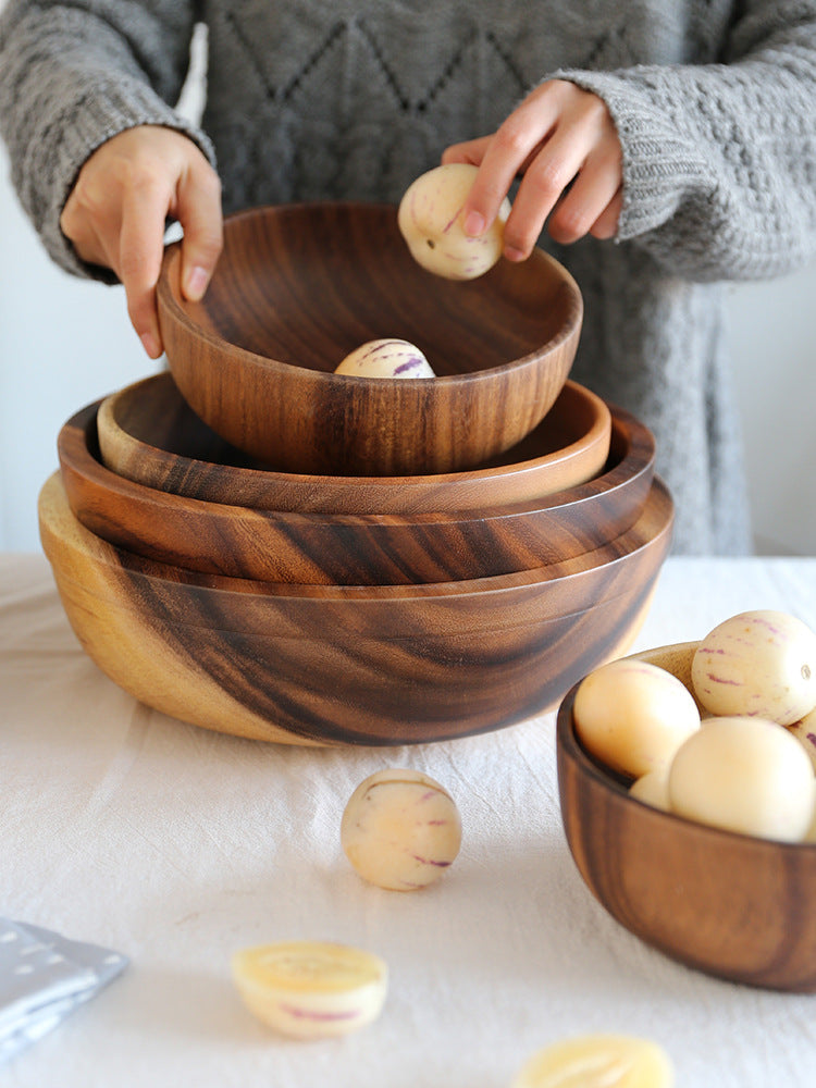 Acacia wooden bowl wooden tableware