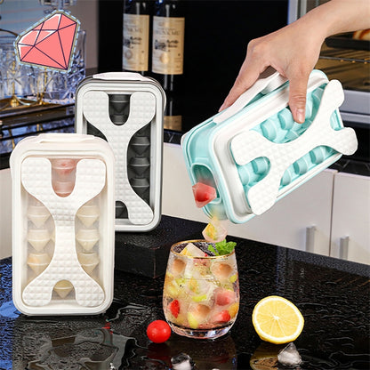 Portable Silicone, 2in1 Ice Maker, (Diamond style)