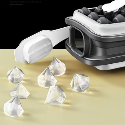 Portable Silicone, 2in1 Ice Maker, (Diamond style)